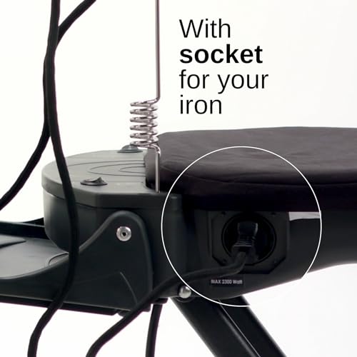 Bügeltisch mit Saug und Blasfunktion, Bügelbrett mit Rollen, Zusammenklappbarer, platzsparender...