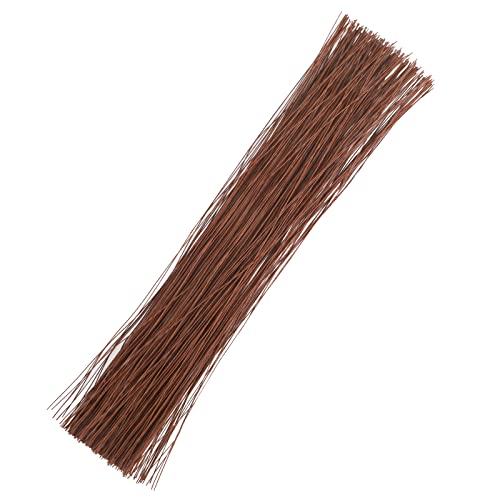 200 Pcs Brown Floral Wire, 26 Gauge, 14 Inch Florist Stem Wire