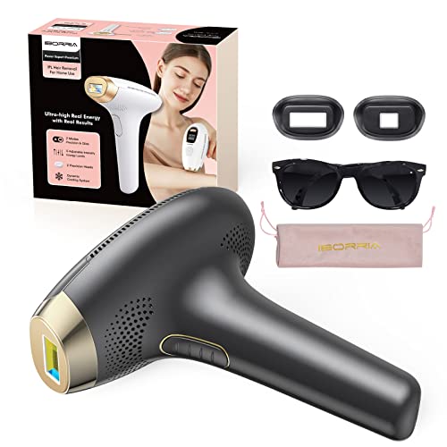 FDA 批准的 IPL 脱毛器,具有专利动态冷却保护功能,21焦耳高能激光脱毛器,适用于女士和男士,999,999 次闪光,适用于全身永久脱毛,无疼痛