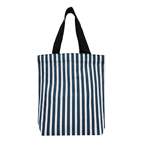 Tote Bag Canvas Shoulder Bag Casual Shopping Bag Multipurpose Reusable Bag for College Class Work Grocery Travel Washable (BLUE)