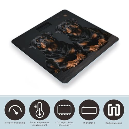 Báscula digital de baño Rottweiler Wallpaper, capacidad 400 lb miniatura 3