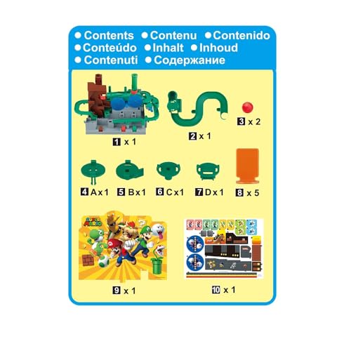 epoch super mario adventure game dx - tabletop skill and action game with collectible action figures