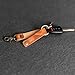 Looped Snap Closer Keychain | Personalized Premium Leather Keychain | Custom Key Fob | Leather Gift Handmade in the USA (Nut Brown Dublin)