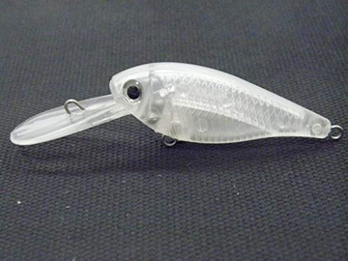 wLure 10 Blank Unpainted Crankbait Wide Wobble Deep Diver Jerkbait Slow Floating Fishing Lures with Free Eyes UPC549