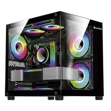 Gabinete Gamer Aquário em Vidro Com 4 Ventoinhas RGB