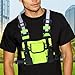 Outdoor Reflective Front Bag - Chest Pack for Men with Adjustable Straps, Lightweight Phone Storage | Tactecal Utility Vest Bag for Cycling, Hiking, Running, Camping, Fishing, Travel, Sports