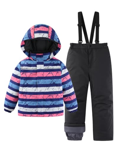 Image of Hiheart Boys Girls Winter Ski Jacket & Pants Set 2-Piece Snowsuit