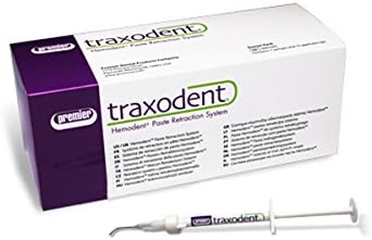 Premier 9007091 Traxodent Hemodent Paste Retraction System Value Pack, Includes 25 Syringes and 50 Tips