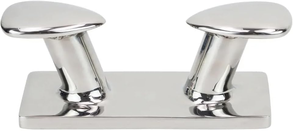 8 inch Boat Accessories 316 Stainless Steel Mooring Cleat Marine Double Cross Boat Dock Bitt Bollard