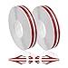 2PCS Pinstripe Tape Car Decorations,Universal Vinyl Pinstripe Tape for Body Emblems Trim Car Stickers,32Ft Automotive Pinstriping Tape Car Decals for Women/Men (Red)