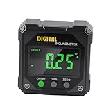 Medidor de ángulo digital LCD, inclinómetro, inclinómetro con base magnética, medidor de ángulo, nivel de burbuja digital con pantalla LCD