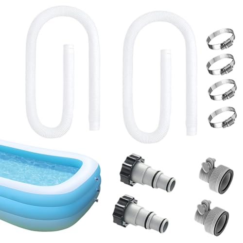 lyanny Manguera Para Bomba Filtradora De Piscina | Tubo De Interconexión Para Piscinas - Herramienta De Reparación Tubo Robusto De 38 Mm Para Flujo, Fontanería, Circulación De Agua, Limpieza,