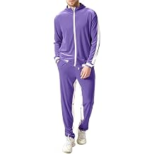 KISSQIQI Mens 2 Pieces Full Zip Tracksuits Golden Velvet Sport Suits Casual Outfits Jacket & Pants Fitness Tracksuit Set