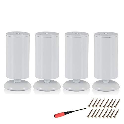 barture Pieds De Meubles en Acier Inoxydable, 4 Pièces Pieds De Meuble en Colonne Accessoires De Meubles Réglables Multifonctionnels Convient pour Les Canapés Et Les Tables Basses Cover