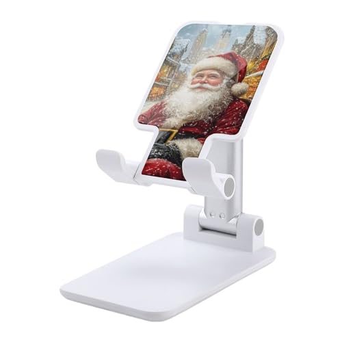 Support téléphone Père Noël pliable pour bureau, idée cadeau smartphone iPhone