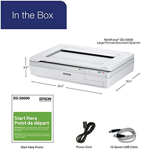 Epson B11B204121 Ds-50000 Large-Format Document Scanner: 11.7 Inch X 17 Inch Flatbed thumb #2