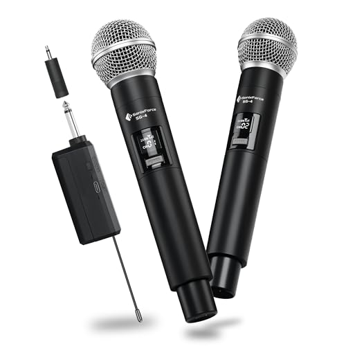 SonixForce Wireless Microphone - Karaoke Microphone for Singing -Rechargeable Cordless