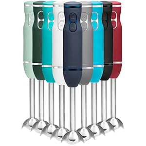 Chefman Immersion Stick Hand Blender with Stainless Steel Blades, Powerful Electric Ice Crushing 2-Speed Control Handheld Food Mixer, Purees, Smoothies, Shakes, Sauces & Soups, Midnight Blue