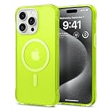 【CYRILL】 by Spigen iPhone 15 Pro 用 ケース MagSafe対応 ウルトラシアー 半透明 ストラップホール付き 高弾性 耐久性 耐衝撃 カメラ保護 Qi充電 ほこりなし アイフォン 15 プロ 用 カバー ウルトラシアーコレクション(ライム)