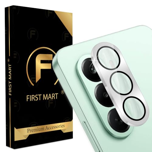 Image of FIRST MART Silver Camera Ring Guard Protector for OnePlus Nord CE 6 lite | Tempered Glass with Metal Alloy Rings, HD Clear, Scratch Resistant, Case-Friendly | Pack of 1