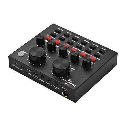 pedkit geluidskaart, multifunctionele live geluidskaart voor zingen/live uitzenden/opnemen van stem en muziek compatibel… - Image 6