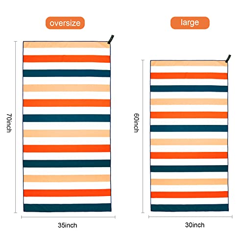 Exclusivo Mezcla Microfiber Sand Free Beach Towel, Large Pool Towel for Kids and Adults, 4 Pack (30" x 60") - Quick Dry and Lightweight