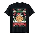 Joyeux Noël, Pizza, Pull Laid, Sapin de Noël Amusant T-Shirt