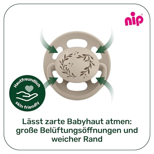 nip Cherry Schnuller 0-6 Monate 4er Pack Kirschform Latex stillfreundlich – Ansicht 5