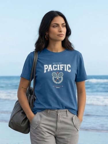 Image of Nobero Women's Graphic Printed T-Shirt | Regular Fit 180 GSM Cotton Tee for Women | Comfortable Round Neck Casual Wear