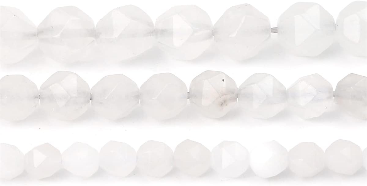 Faceted Natural White Agate Stone Round Beads 6mm 36cm/Strand for Jewelry Making - Image 4