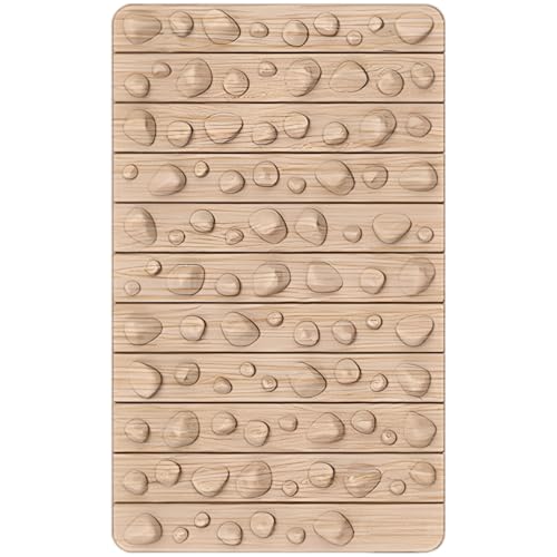 BOSREROY Almohadilla de reflexología de grano de madera, cojín de acupresión plegable de 19.7 x 11.8 pulgadas con material EVA, tabla masajeadora portátil para spa y entrenamiento