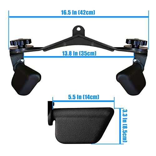 Image of Adjustable Lat Pull down Bar, Cable Machine Attachments for Gym, Home Gym Fitness T-bar Row Pulldown Attachments, Lat Pull Down Machine Wide Grip Neutral Grip Handle