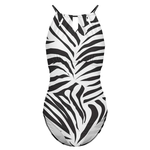Maillots de bain une pièce de qualité supérieure à rayures graphiques