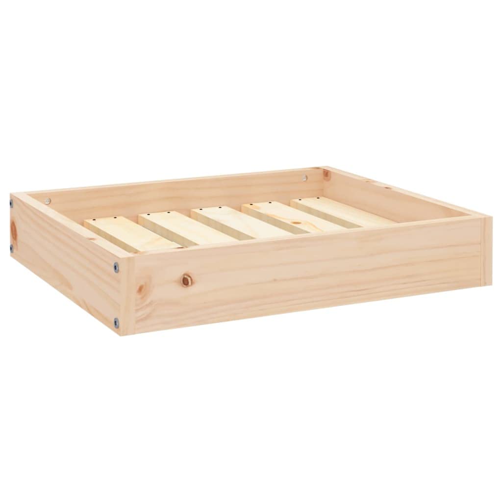 Legowisko dla psa z litego drewna sosnowego 51,5x44x9 cm, stabilna rama i ponadczasowy prostokątny design do minimalistycznych przestrzeni, w zestawie z instrukcją montażu