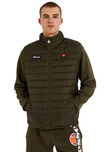 Ellesse Bardy Gilet Chaleco, Hombre, Khaki, M