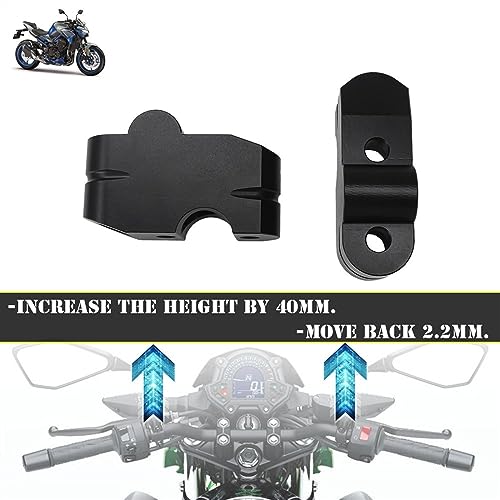 Elevador de manillar Kawasaki Z400 2020 soporte de movimiento hacia arriba de aluminio 3