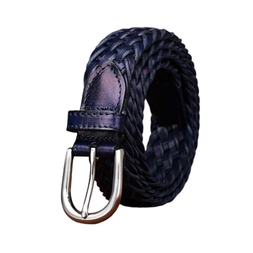 Leather Braided Belts for Men Women,1-1/8