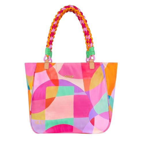 Sac Oilily Sue Shopper Prism Pink grand sac à main zippé rose
