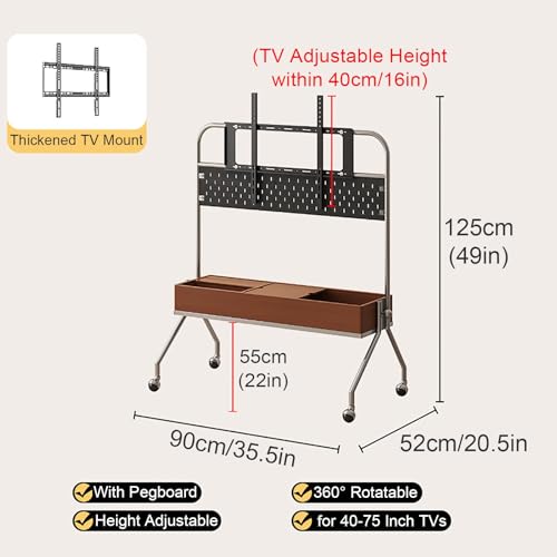 Soporte rodante para TV de 40 a 75 pulgadas miniatura 2