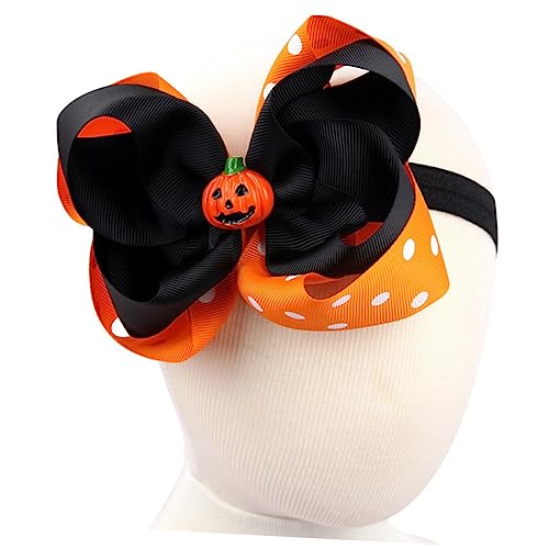2pcs Halloween Headbands Elastic Soft Stretchy Hairbands with Bow for Newborns Comfortable Light Headwraps4