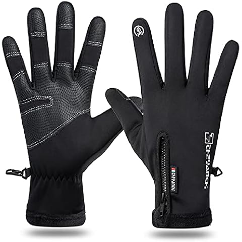 weiatas Winter Gloves for Men Women Waterproof, Warm Touchscreen Snow Gloves for Cycling Hiking Running Skiing Fishing Outdoor Working (Black, X-Large) Cover