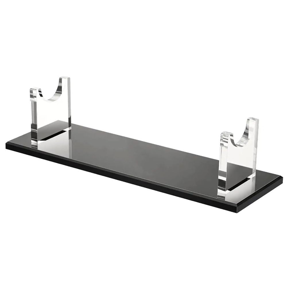 Dongker Black Base Sword Display Stand,Acrylic Transparent Horizontallly Saber Holder For Swords, Daggers, Wands & Collectibles Baseball Bat Desktop Decoration(Not Include Sword )