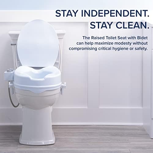Drive Medical PreserveTech Raised Toilet Seat with Bidet (Ambient Water