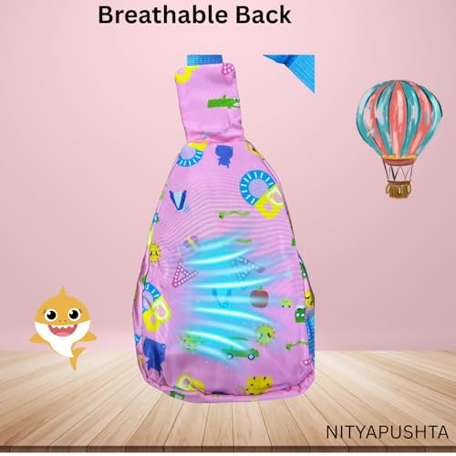Image of Kids Small Cartoon Design Sling Crossbody Shoulder Bag for Boys & Girls, School Travel & Casual Backpack with Adjustable Strap for Children & Toddlers
