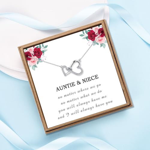 Necklace Gifts for Mom Mother Daughter Grandma Granddaughter Aunt Auntie Niece Big Sister Little Sister -Heart Necklace Jewelry Present as Christmas Birthday Valentines Day Mothers Day Graduation Gift3