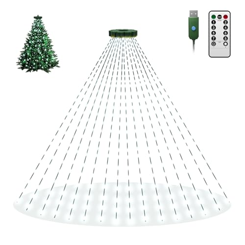 btfarm 400 LED lichterkette Weihnachtsbaum Innen mit Fernbedienung, 2M...