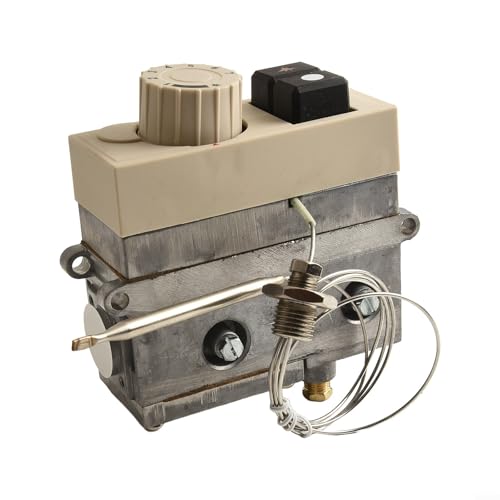Jonikuper Válvula de control de temperatura de gas 710 termostato de equipo de cocina comercial 120-200 grados Celsius para sartenes, freidoras comerciales, vaporizadores, hornos presión de entrada de