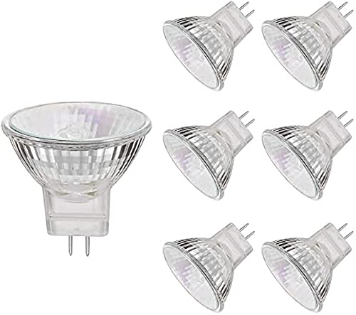 Lightsave MR11 Halogen Light Bulbs, 20W 12V MR11 GU4 Halogen Spot Bulbs Lamp, Warm White, Pack of 6