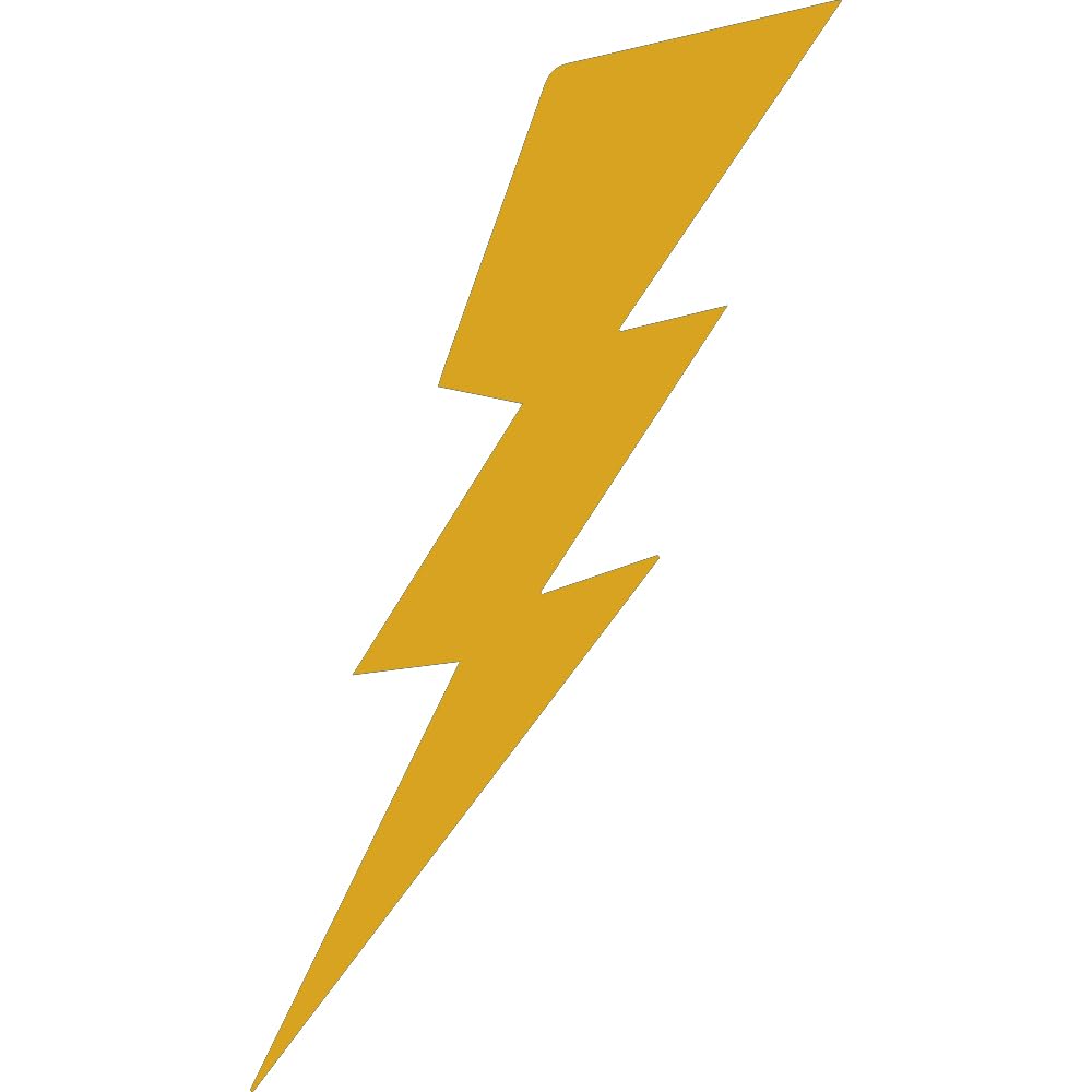 Kalkomanie Lightning Bolt 1 (metaliczne złoto) (zestaw 2) wysokiej jakości wodoodporne winylowe naklejki na laptopa, telefon, akcesoria, kask, szybę, zderzak, kubek, bulwy, drzwi, dekoracja