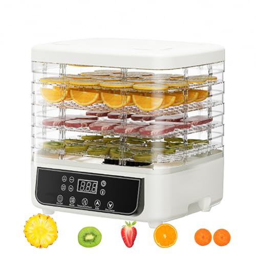 Deshidratador De Alimentos, Deshidratador Con 5 Bandejas De Altura Ajustable, 160 W, Secado Por...